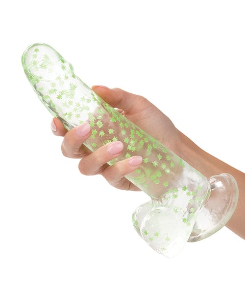 California Exotic Novelties Naughty Bits I Leaf Dick Glow In The Dark Weed Leaf Dildo Dildos