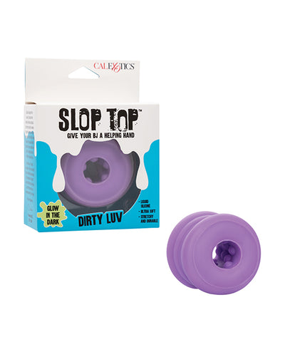 California Exotic Novelties Slop Top Glow in the Dark Dirty Luv Stroker - Purple Dildos