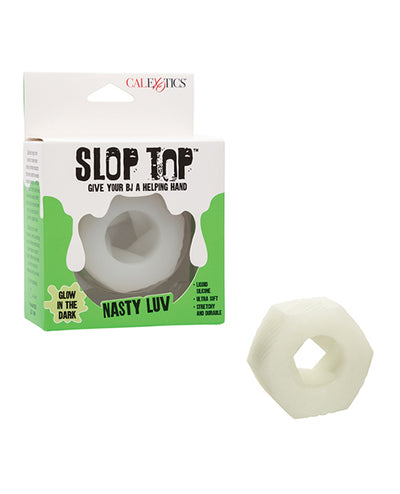 California Exotic Novelties Slop Top Glow in the Dark Nasty Luv Stroker - White Dildos