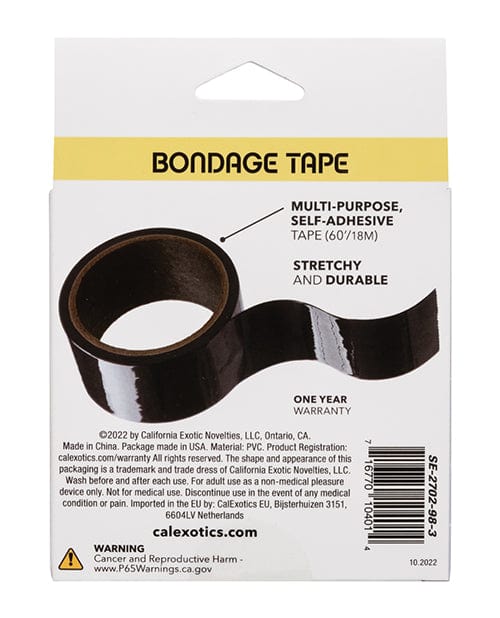 California Exotic Novelties Boundless Bondage Tape - Black Kink & BDSM