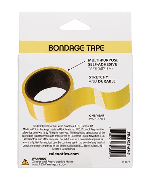 California Exotic Novelties Boundless Bondage Tape - Yellow Kink &amp; BDSM