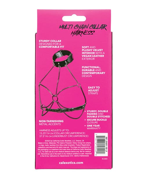 California Exotic Novelties Euphoria Collection Multi Chain Collar Harness Kink &amp; BDSM