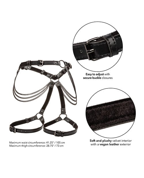 California Exotic Novelties Euphoria Collection Multi Chain Thigh Harness Kink &amp; BDSM
