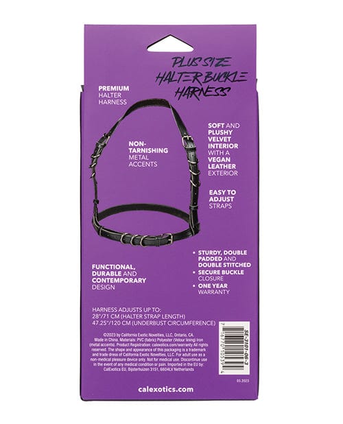 California Exotic Novelties Euphoria Collection Plus Size Halter Buckle Harness Kink &amp; BDSM