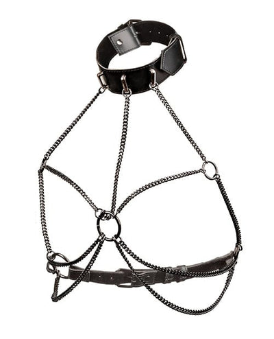 California Exotic Novelties Euphoria Collection Plus Size Multi Chain Collar Harness Kink & BDSM