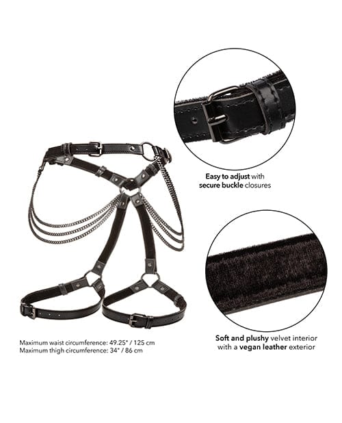 California Exotic Novelties Euphoria Collection Plus Size Multi Chain Thigh Harness Kink &amp; BDSM