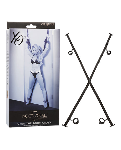 California Exotic Novelties Nocturnal Collection Over the Door Cross - Black Kink &amp; BDSM