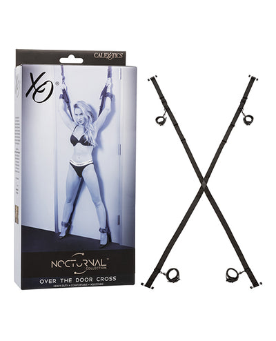 California Exotic Novelties Nocturnal Collection Over the Door Cross - Black Kink & BDSM