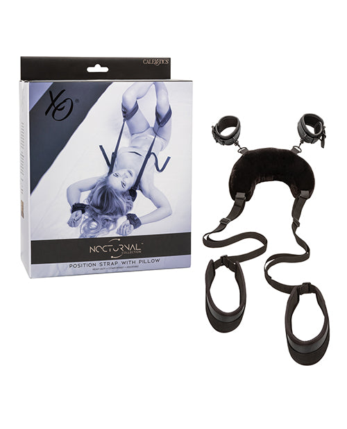 California Exotic Novelties Nocturnal Collection Position Strap w/Pillow - Black Kink & BDSM