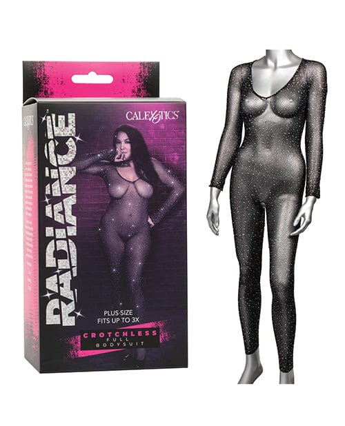 California Exotic Novelties Radiance Crotchless Full Body Suit Black Qn Lingerie &amp; Costumes