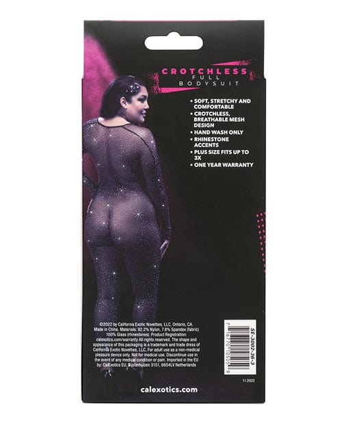 California Exotic Novelties Radiance Crotchless Full Body Suit Black Qn Lingerie & Costumes