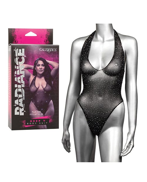 Radiance Deep V Body Suit Black Qn