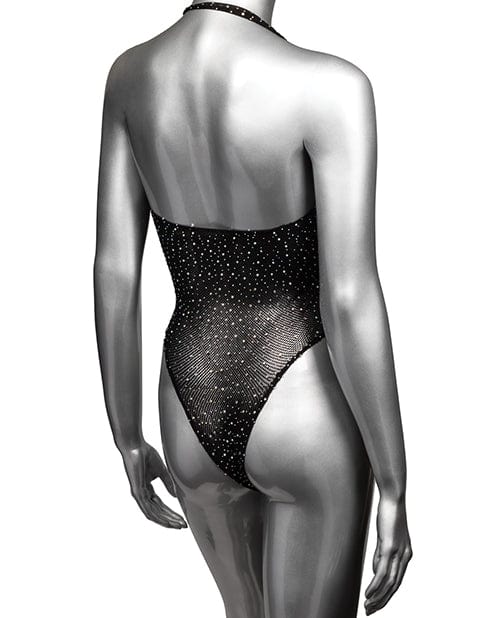 California Exotic Novelties Radiance Deep V Body Suit Black Qn Lingerie &amp; Costumes