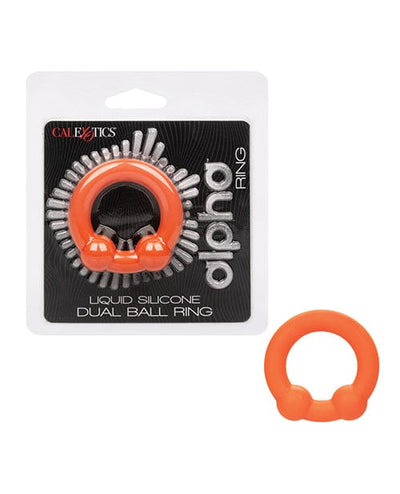 California Exotic Novelties Alpha Liquid Silicone Dual Ball Ring Penis Toys