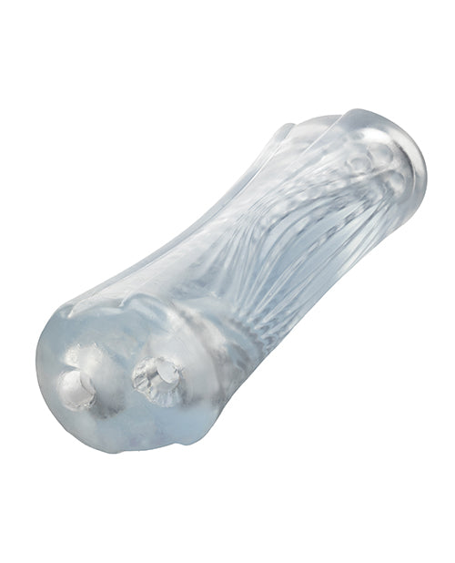 California Exotic Novelties Cyclone Dual Ribbed Stroker XL - Clear Penis Toys