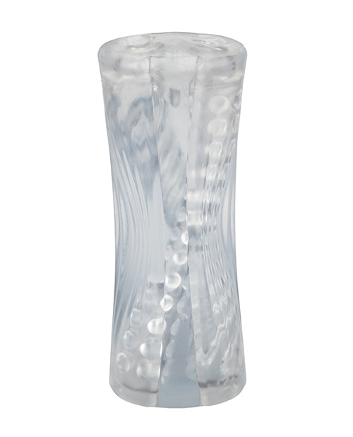 California Exotic Novelties Cyclone Dual Ribbed Stroker XL - Clear Penis Toys