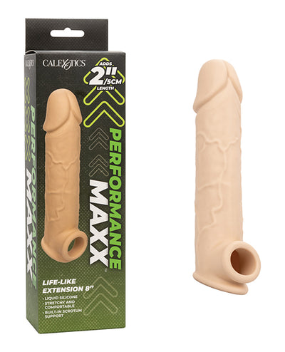 California Exotic Novelties Performance Maxx Life-Like 8" Penis Extension - Ivory Penis Toys