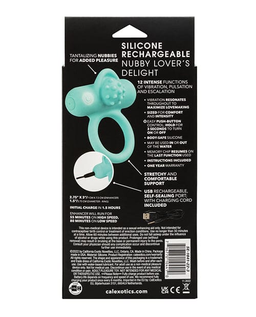 California Exotic Novelties Silicone Rechargeable Nubby Lovers Delight Penis Toys