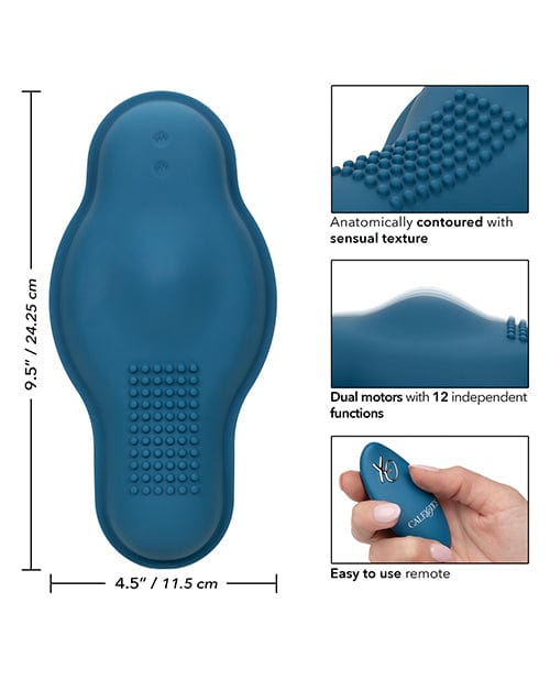 California Exotic Novelties Dual Rider Remote Control Bump &amp; Grind - Blue Vibrators