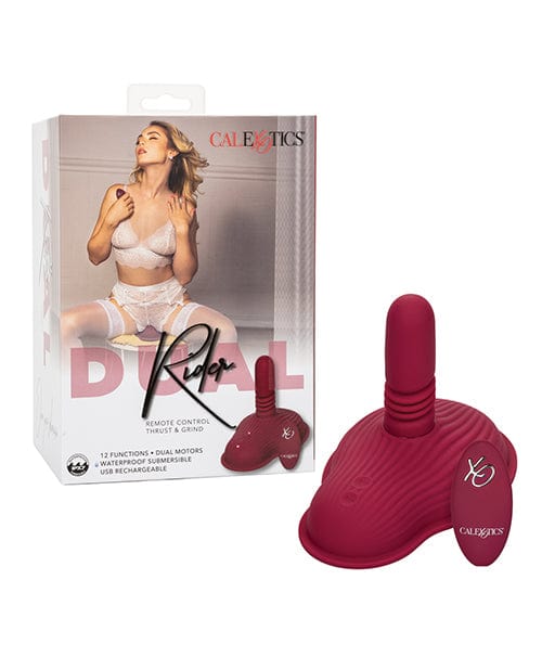 California Exotic Novelties Dual Rider Remote Control Thrust And Grind - Red Vibrators