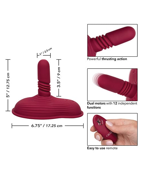 California Exotic Novelties Dual Rider Remote Control Thrust And Grind - Red Vibrators