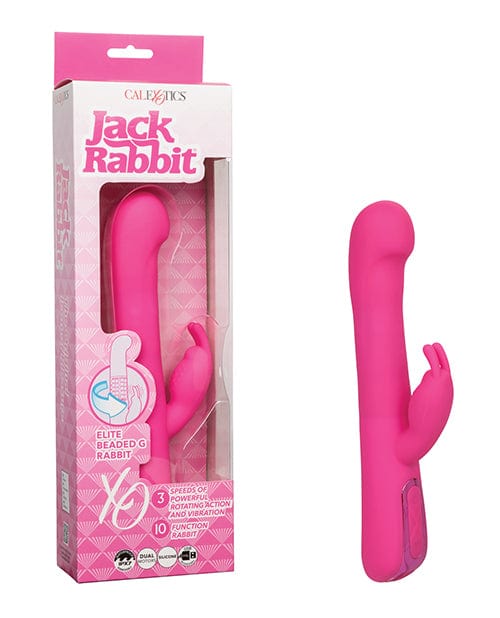 California Exotic Novelties Jack Rabbit Elite Beaded G Rabbit - Pink Vibrators