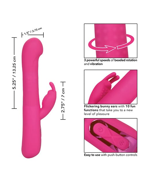 California Exotic Novelties Jack Rabbit Elite Beaded G Rabbit - Pink Vibrators