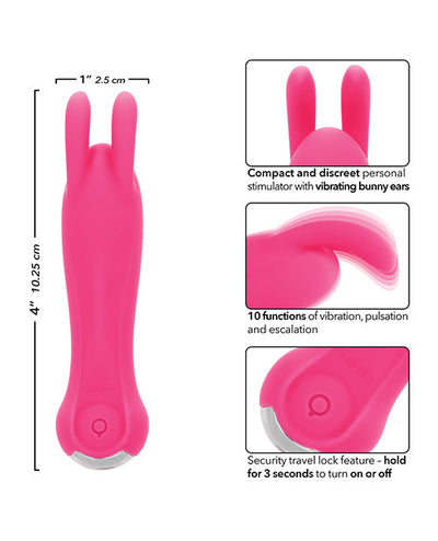 California Exotic Novelties Kyst Bunny Stimulator w/Bunny Ears - Pink Vibrators