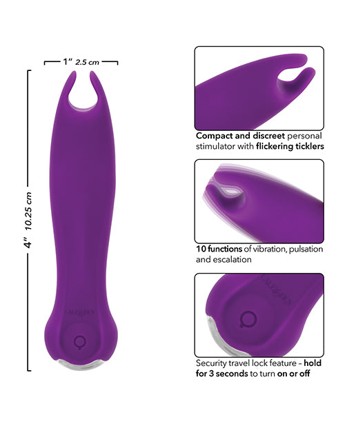 California Exotic Novelties Kyst Teaser Stimulator w/Flickering Ticklers - Purple Vibrators