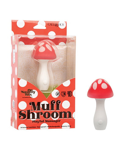 California Exotic Novelties Naughty Bites Muff Shroom Playful Massager - Red/White Vibrators