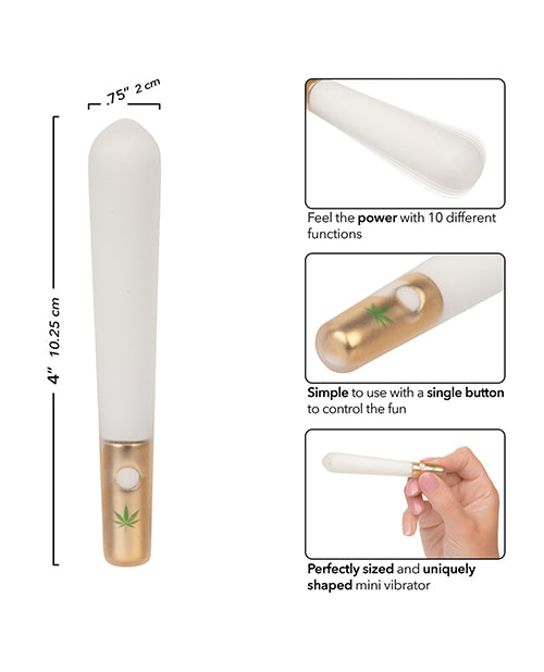 California Exotic Novelties Naughty Bits Smoke Show Mini Joint Vibe - White Vibrators