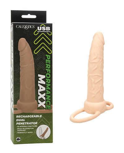 California Exotic Novelties Performance Maxx Rechargeable Dual Penetrator - Ivory Vibrators