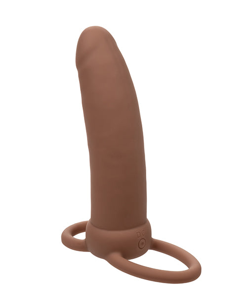 California Exotic Novelties Performance Maxx Rechargeable Thick Dual Penetrator - Brown Vibrators