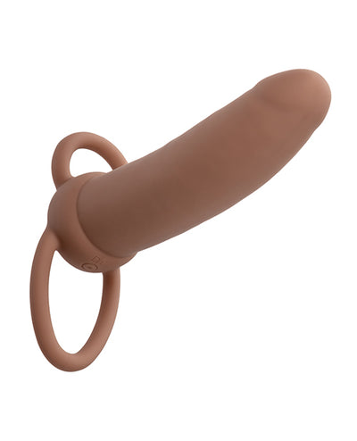 California Exotic Novelties Performance Maxx Rechargeable Thick Dual Penetrator - Brown Vibrators