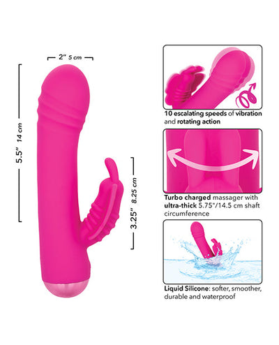 California Exotic Novelties Thicc Chubby Rotating Butterfly - Pink Vibrators