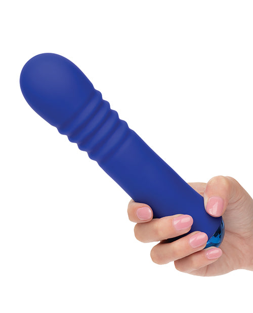 California Exotic Novelties Thicc Chubby Thrusting Wand - Blue Vibrators