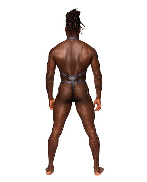 Comme Ci Comme Ca Snaked Metallic Coated Shoulder Sling Harness Thong Lingerie &amp; Costumes
