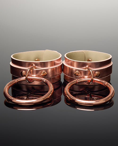 Coquette International Pleasure Collection Adjustable Handcuffs - Rose Gold Kink &amp; BDSM