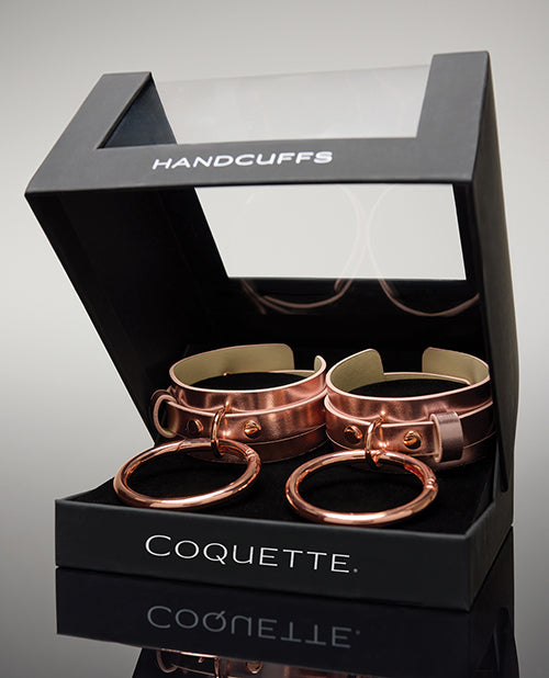 Coquette International Pleasure Collection Adjustable Handcuffs - Rose Gold Kink &amp; BDSM