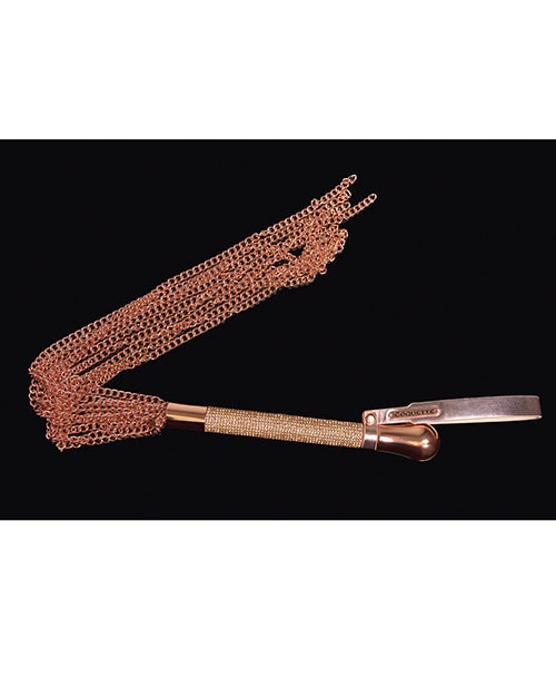 Coquette International Pleasure Collection Chain Whip - Rose Gold Kink &amp; BDSM