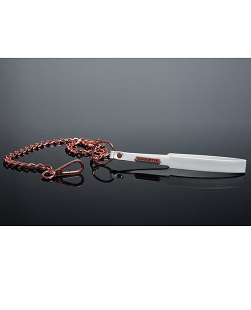 Coquette International Pleasure Collection Leash - White/rose Gold Kink &amp; BDSM