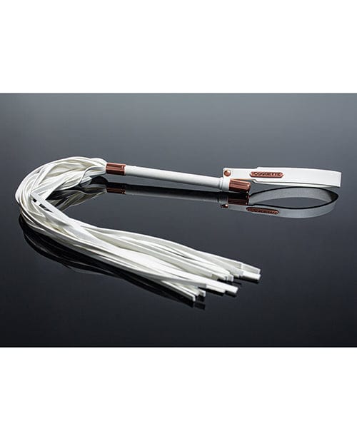 Coquette International Pleasure Collection Matte Finish Whip - White/rose Gold Kink &amp; BDSM