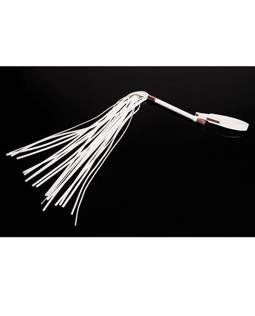 Coquette International Pleasure Collection Matte Finish Whip - White/rose Gold Kink &amp; BDSM