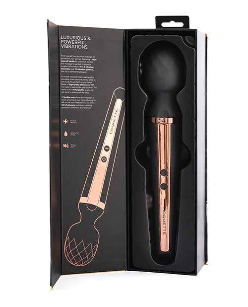 Coquette International Coquette The Queen Wand - Black/Rose Gold Vibrators