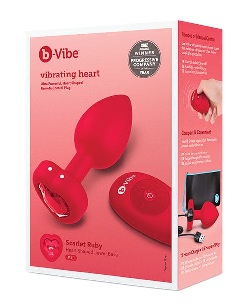 Cotr INC B-vibe Vibrating Heart Plug Red / Medium/Large Anal Toys