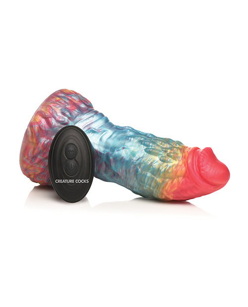 Creature Cocks Creature Cocks Rainbow Phoenix Vibrating Dildo with Remote Control - Rainbow Vibrators