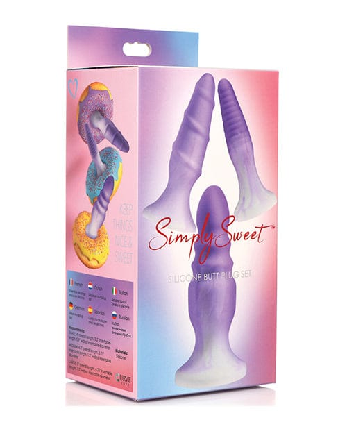Curve Novelties Curve Toys Simply Sweet Silicone Butt Plug Set Purple Anal Toys