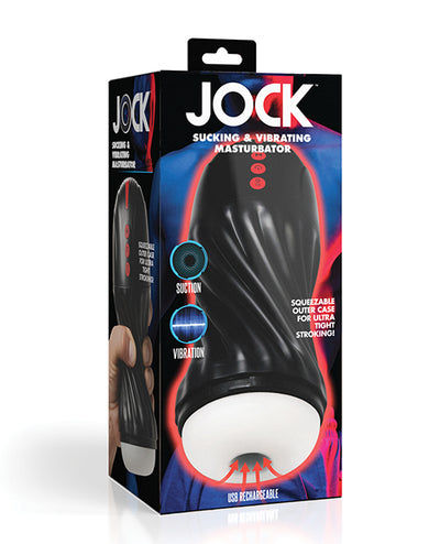 Curve Novelties Curve Toys Jock Sucking & Vibrating Masturbator - Black Penis Toys