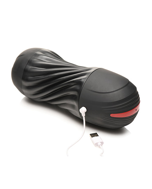 Curve Novelties Curve Toys Jock Sucking &amp; Vibrating Masturbator - Black Penis Toys