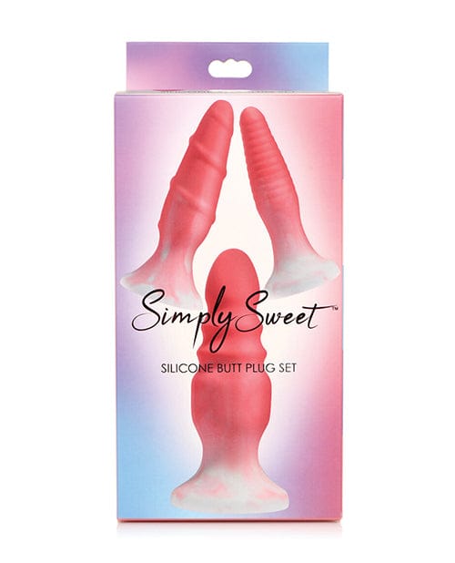 Curve Toys Curve Toys Simply Sweet Silicone Butt Plug Set Blue Anal Toys